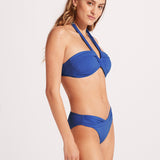 Collective Halter Bandeau Bikini Top - Azure - Simply Beach UK
