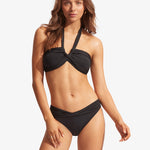 Collective Twist Band Hipster Bikini Pant - Black - Simply Beach UK