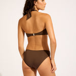 Collective Halter Bandeau Bikini Top - Dark Chocolate - Simply Beach UK