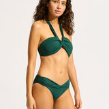 Collective Twist Band Hipster Bikini Pant - Evergreen - Simply Beach UK