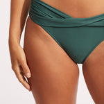 Collective Twist Band Hipster Bikini Pant - Evergreen - Simply Beach UK