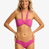 Collective Halter Bandeau Bikini Top - Hot Pink - Simply Beach UK