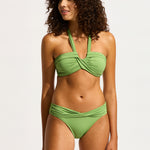 Collective Halter Bandeau Bikini Top - Sage - Simply Beach UK