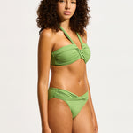 Collective Halter Bandeau Bikini Top - Sage - Simply Beach UK