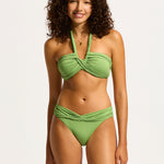 Collective Halter Bandeau Bikini Top - Sage - Simply Beach UK