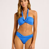 Collective Twist Band Mini Hipster Bikini Pant - Sapphire - Simply Beach UK