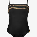 Golden Chain Bandeau Swimsuit - Black - Simply Beach UK