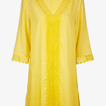 Embroidered Tunic - Yellow - Simply Beach UK
