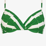 Radiance Underwired Padded Bikini Top - White and Clover - Simply Beach UK