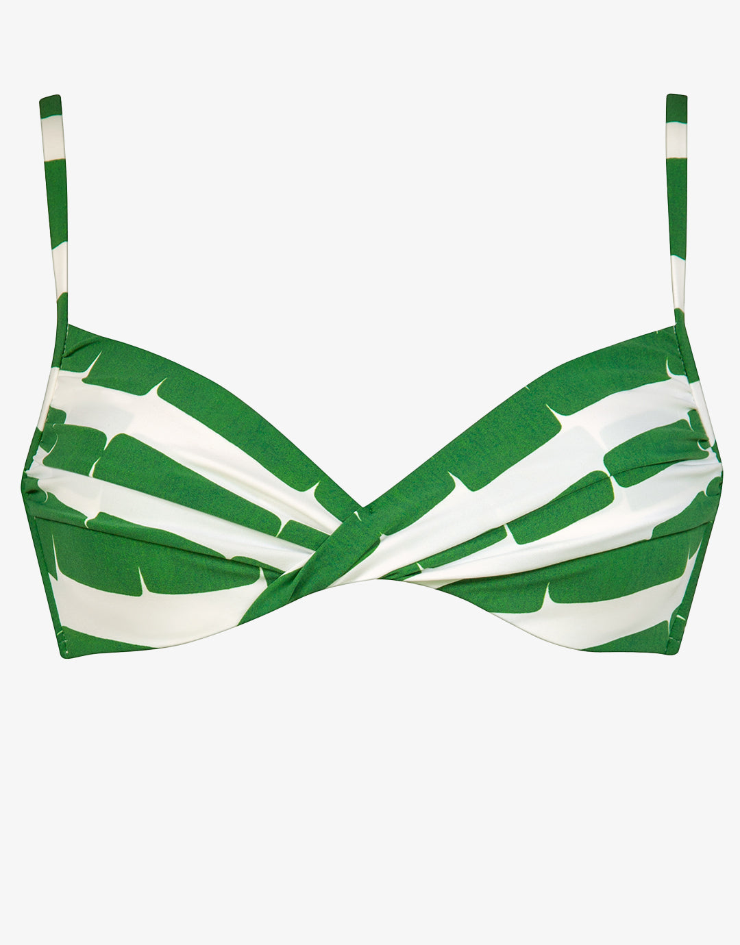 Radiance Underwired Bikini Top - White and Clover - Simply Beach UK