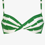 Radiance Underwired Bikini Top - White and Clover - Simply Beach UK