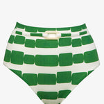 Radiance High Waist Bikini Pant - White and Clover - Simply Beach UK