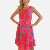 Floreale Sleeveless Midi Dress - Pink - Simply Beach UK