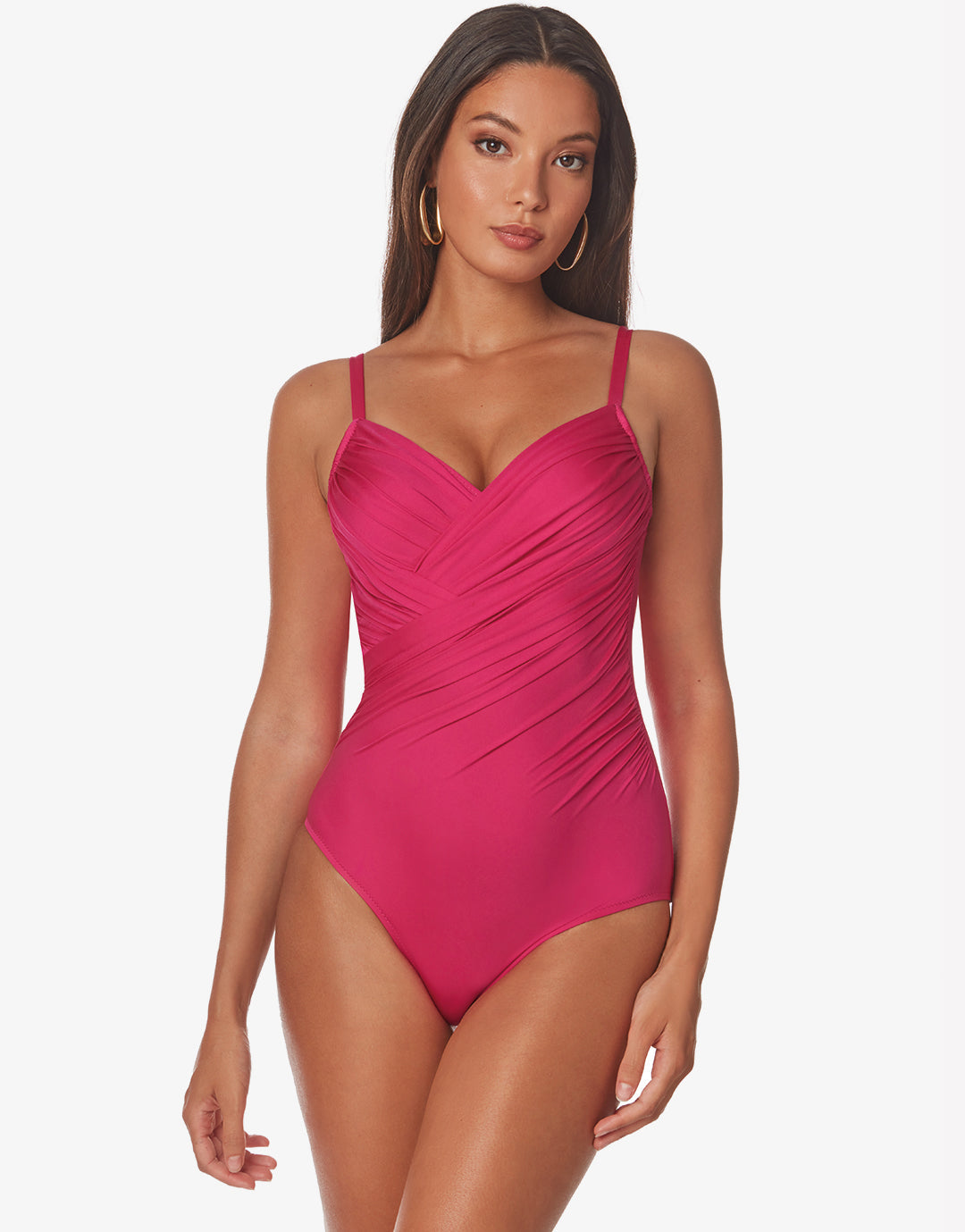 Ceylan Underwired Wrap Swimsuit Pink