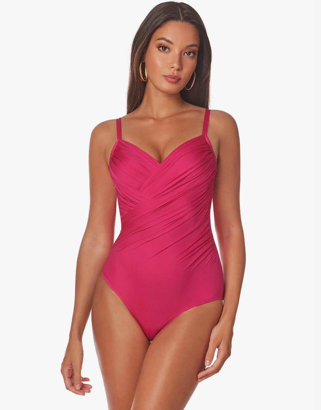 Ceylan Underwired Wrap Swimsuit - Pink - Simply Beach UK