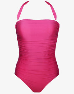 Ceylan Bandeau Swimsuit - Pink - Simply Beach UK