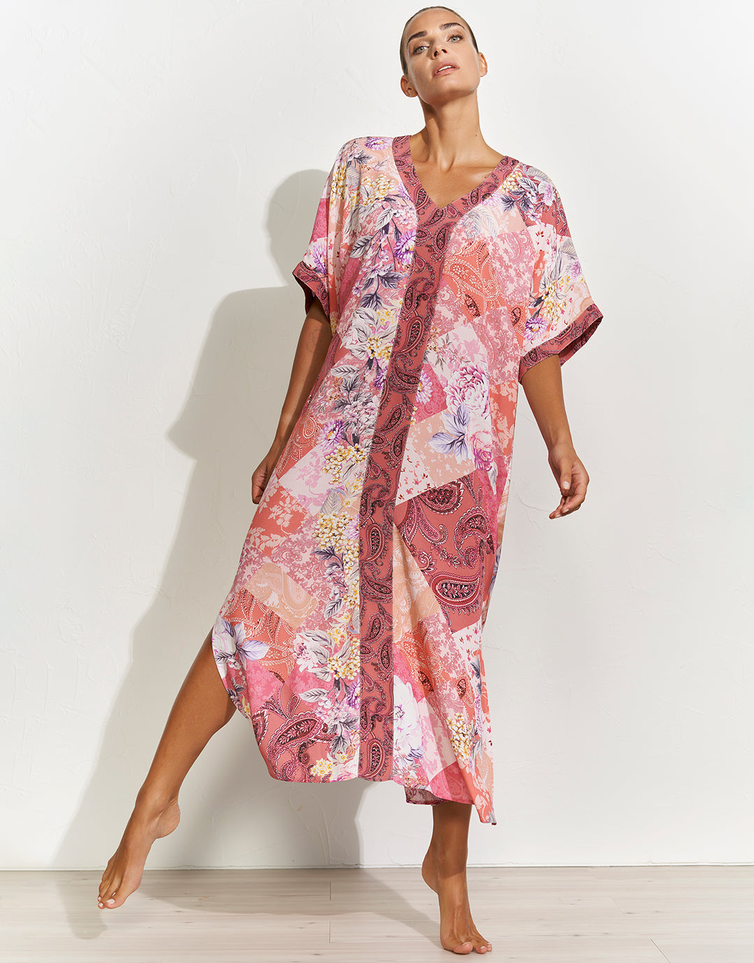 Euphoria Maxi Kaftan - Rose Infusion - Simply Beach UK