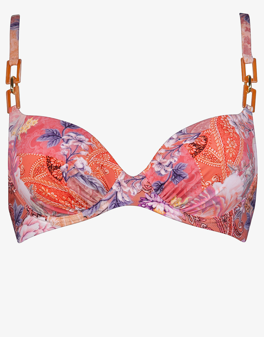 Euphoria Gathered Underwired Bikini Top - Rose Infusion - Simply Beach UK