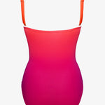 Brasil Ruched Twist Bandeau Swimsuit - Pink Ombre - Simply Beach UK