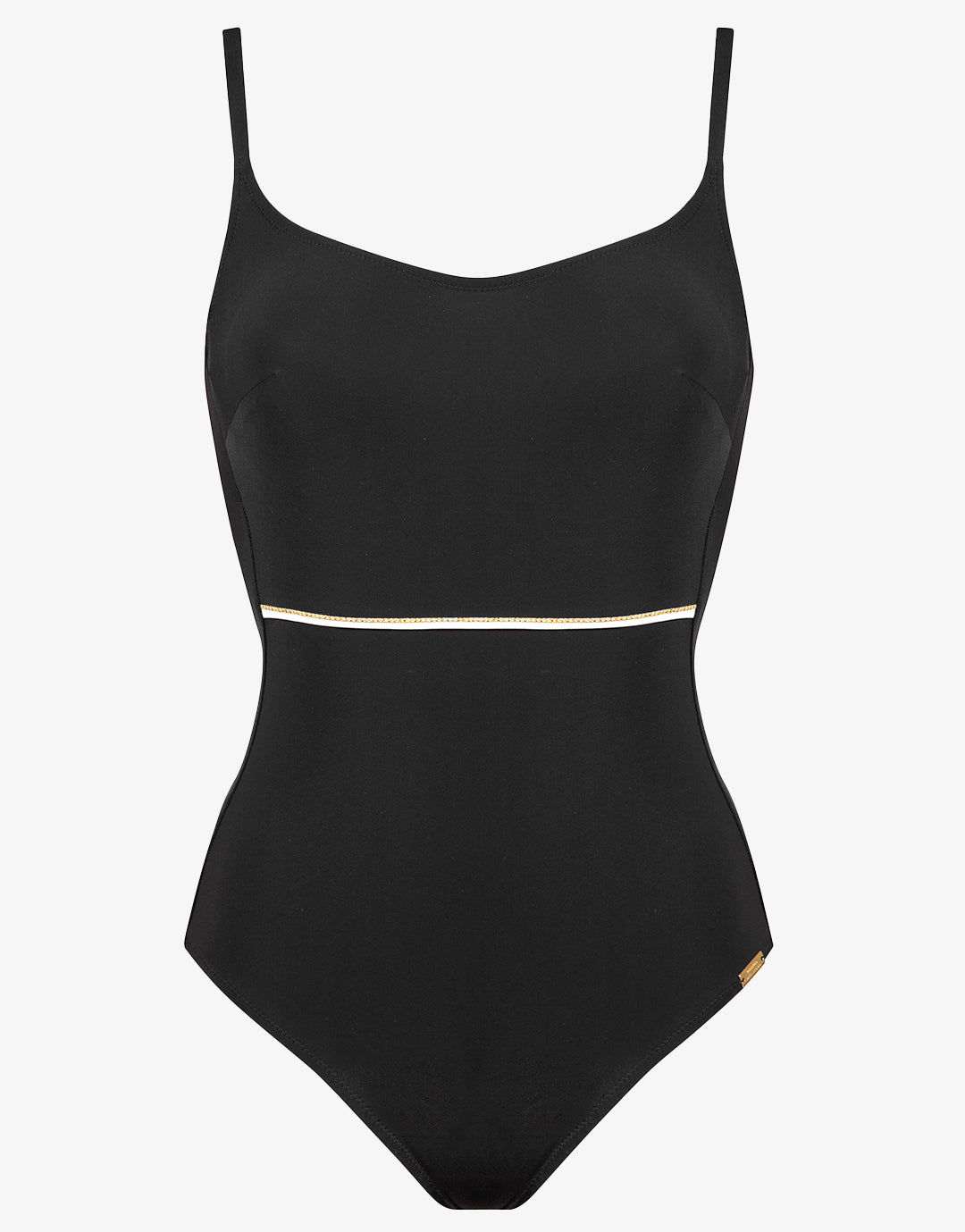 Metrics Underwired Swimsuit- Black White and Gold - Simply Beach UK