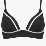 Metrics Bralette Bikini Top - Black White and Gold - Simply Beach UK