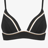 Metrics Bralette Bikini Top - Black White and Gold - Simply Beach UK