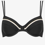 Metrics Underwired Bikini Top - Black White and Gold - Simply Beach UK