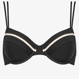 Metrics Underwired Bikini Top - Black White and Gold - Simply Beach UK