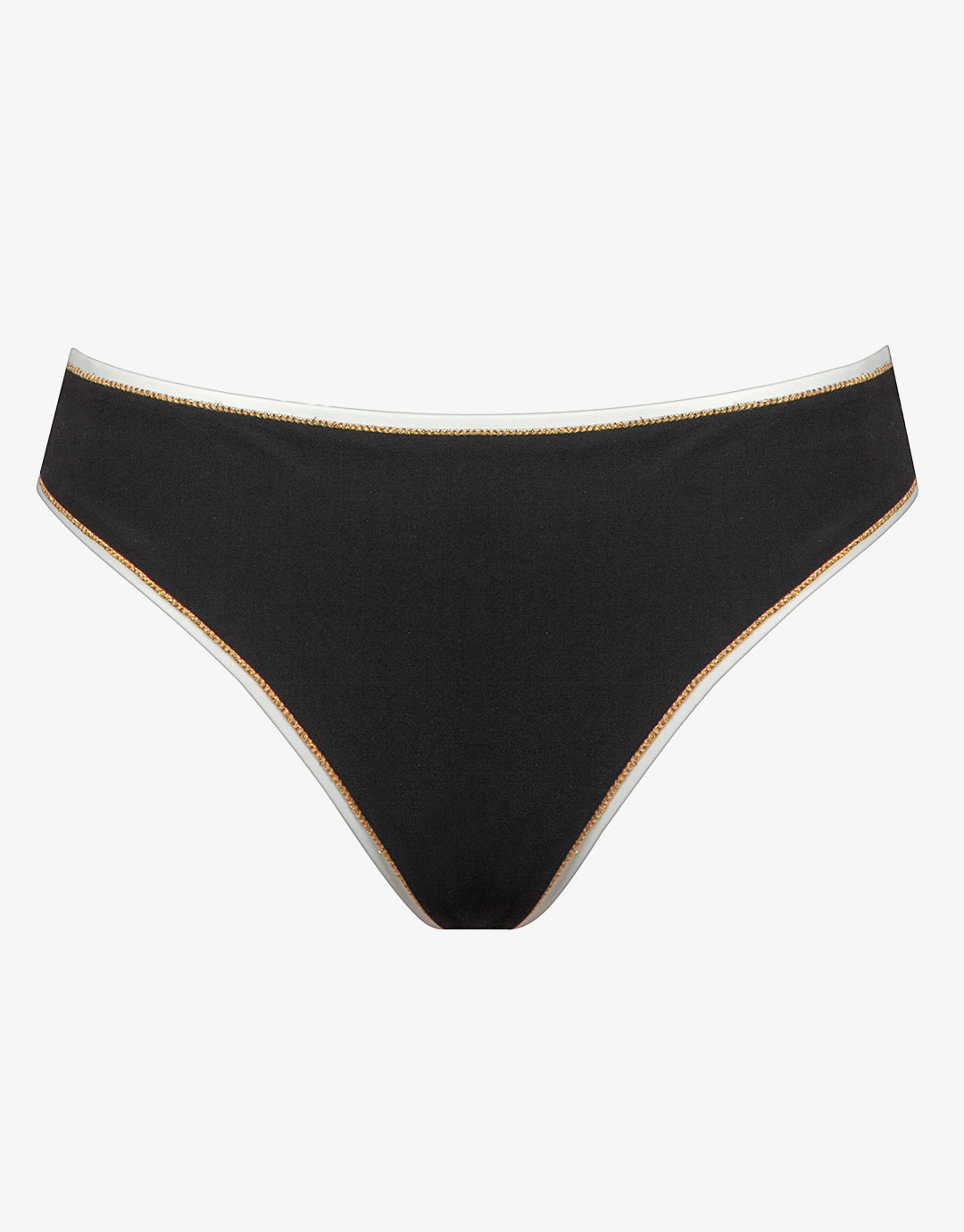 Metrics Bikini Pant - Black White and Gold - Simply Beach UK