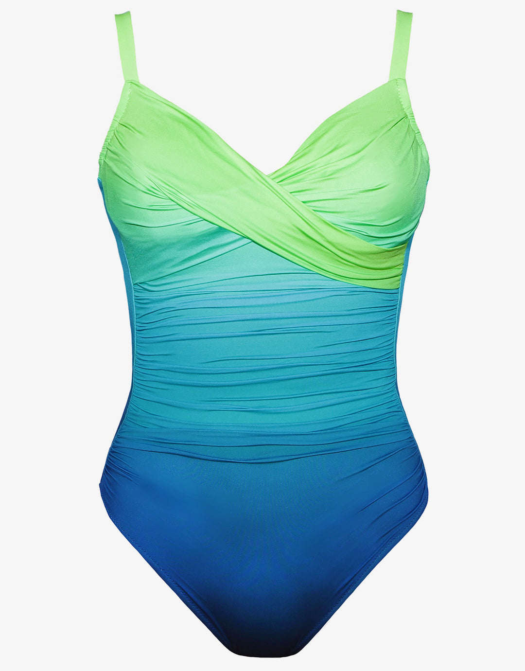 Brasil Underwired Crossover Swimsuit - Turquoise Ombre - Simply Beach UK