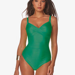 Ceylan Underwire Crossover Swimsuit - Green - Simply Beach UK