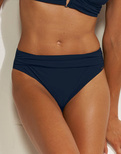 Maryan Mehlhorn Honesty Banded Bikini Pant - Navy - Simply Beach UK