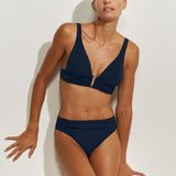 Honesty Gathered Band Bikini Pant - Navy - Simply Beach UK