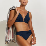 Maryan Mehlhorn Honesty Banded Bikini Pant - Navy - Simply Beach UK