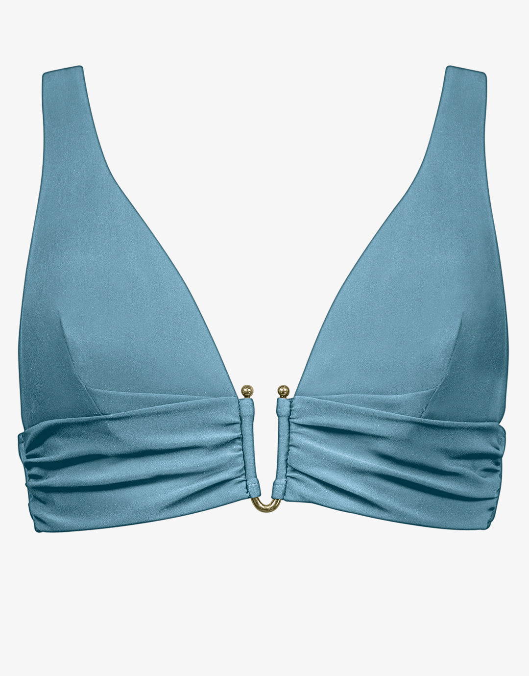 Honesty Banded Halter Bikini Top - Celest - Simply Beach UK