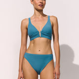 Honesty Banded Halter Bikini Top - Celest - Simply Beach UK