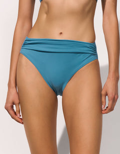 Honesty Gathered Band Bikini Pant - Celest - Simply Beach UK