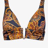 Memory Banded Bikini Top - Sunset Navy - Simply Beach UK