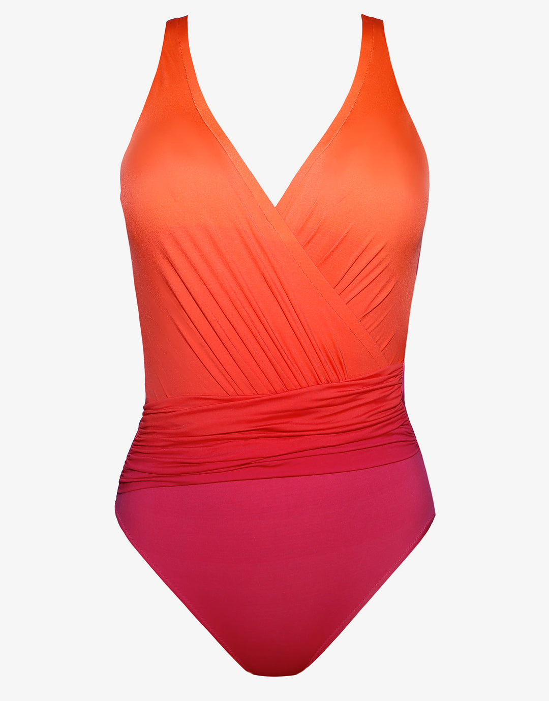 Brasil Wrap Front Swimsuit - Pink Ombre - Simply Beach UK