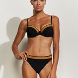 Antagonist Underwired Moulded Bikini Top - Black Caramel - Simply Beach UK