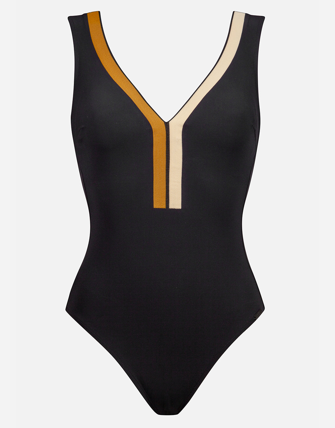 Antagonist Wide Shoulder Swimsuit - Black Sand Caramel - Simply Beach UK