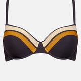 Antagonist Underwired  Bikini Top - Black Sand Caramel - Simply Beach UK