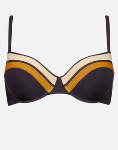 Antagonist Underwired  Bikini Top - Black Sand Caramel - Simply Beach UK
