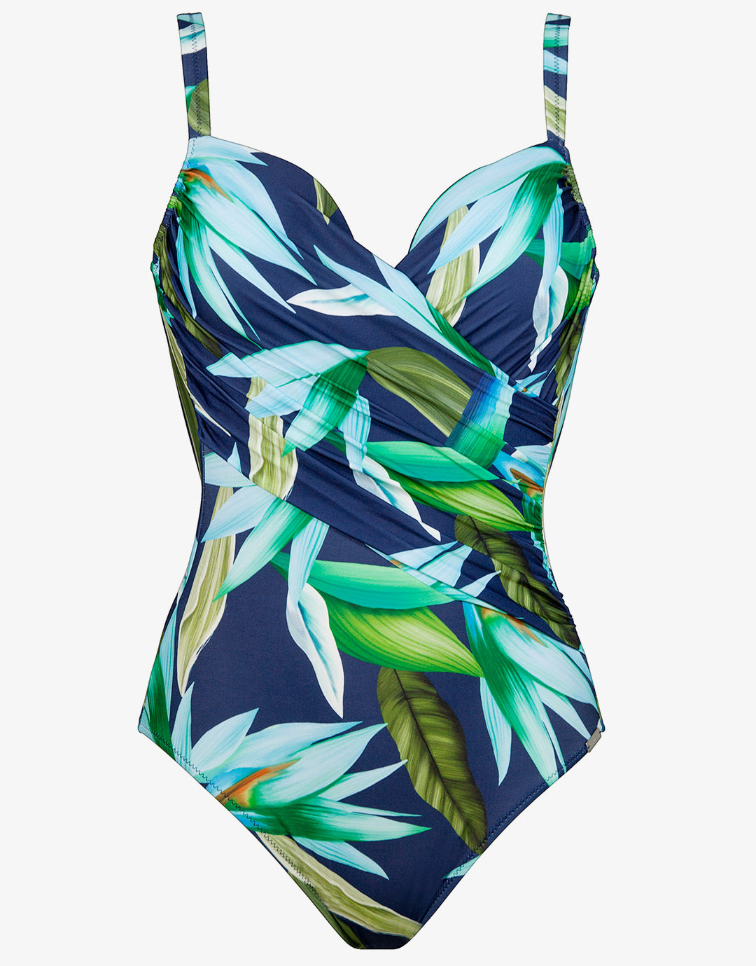 Ocean Bloom Underwired Swimsuit - Navy Aqua - Simply Beach UK