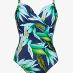 Ocean Bloom Underwired Swimsuit - Navy Aqua - Simply Beach UK