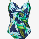 Ocean Bloom Underwired Swimsuit - Navy Aqua - Simply Beach UK