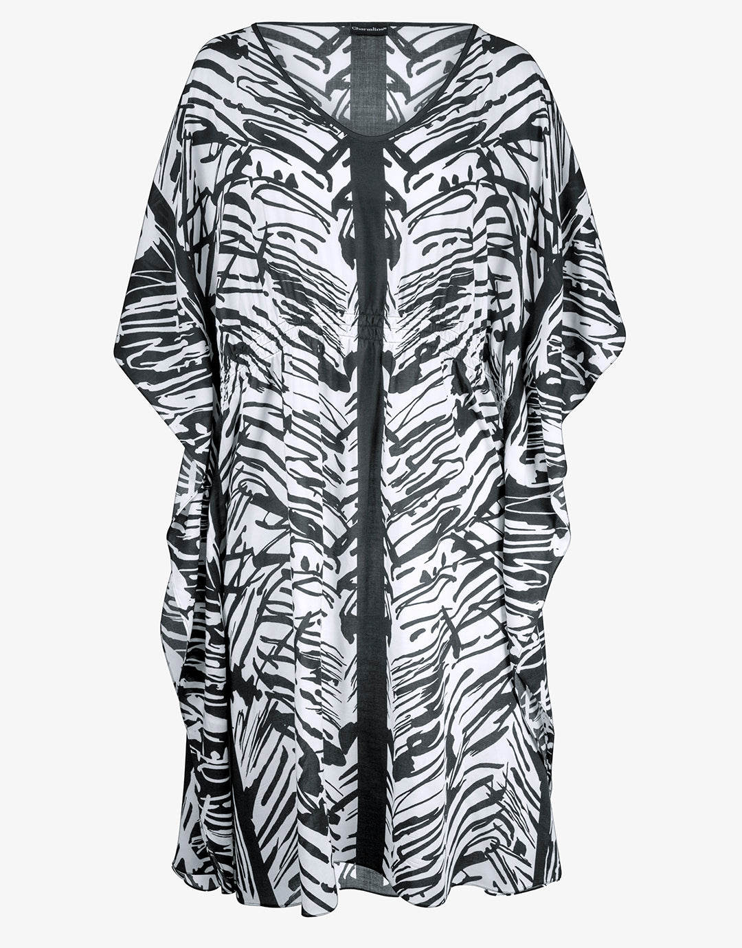 Ink Art Kaftan - Black and White - Simply Beach UK