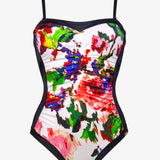 Rose Garden Bandeau Swimsuit - Multi - Simply Beach UK