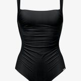 Uni Square Neck Swimsuit - Black - Simply Beach UK
