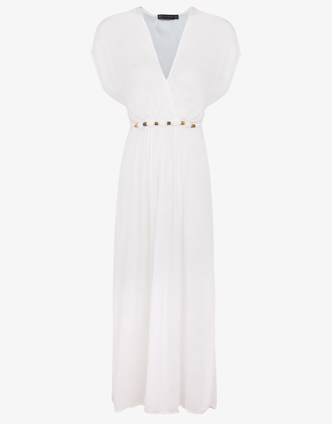 Yara Detail Long Cover Up - Off White - Simply Beach UK